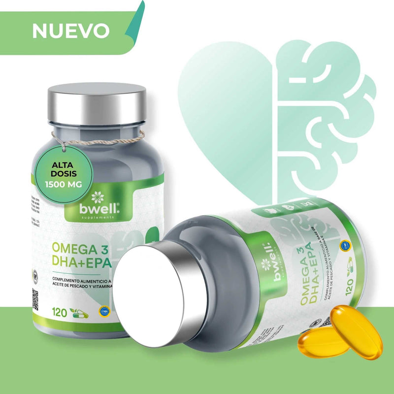 Suplemento Bwell Omega 3 DHA + EPA 1500 mg con vitamina E - 120 Cápsulas
