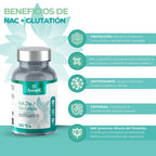 NAC (N-Acetilcisteína) 600mg + L-Glutatión reducido 500mg – 120 cápsulas