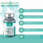 NAC (N-Acetilcisteína) 600mg + L-Glutatión reducido 500mg – 120 cápsulas