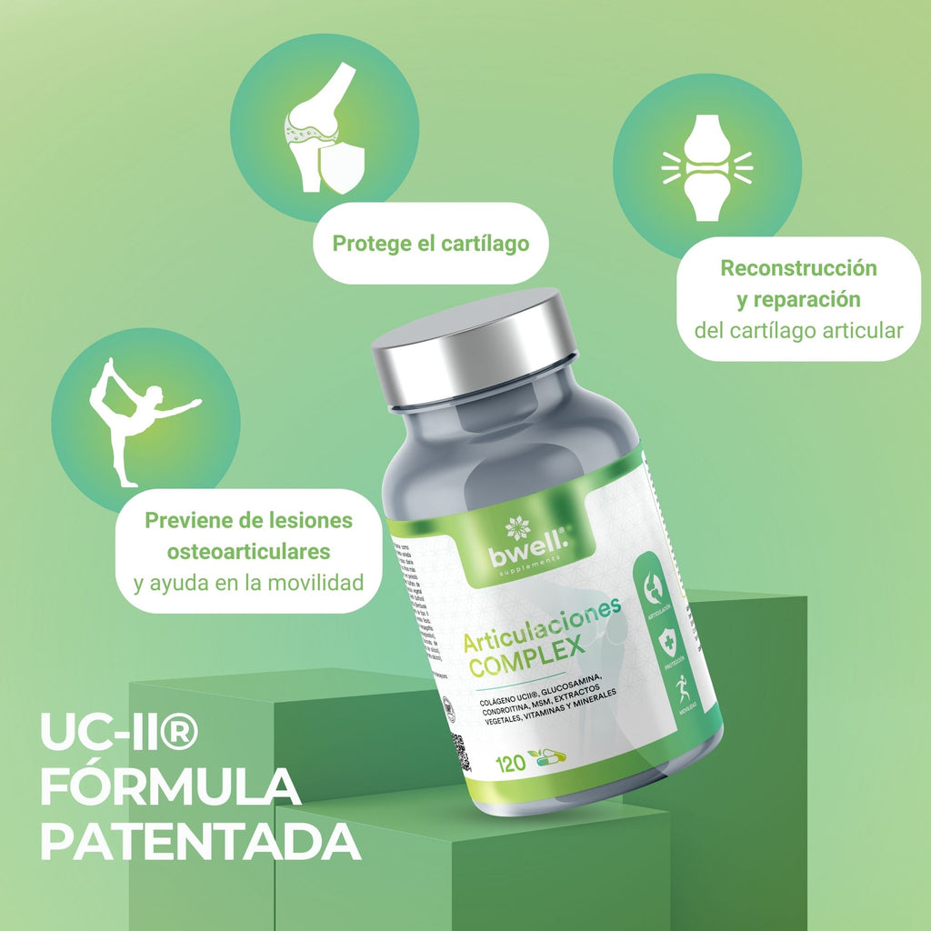 Colágeno Nuvicol-II® 40,50mg + Glucosamina 750mg, Condroitina 750mg, MSM - 120 cápsulas