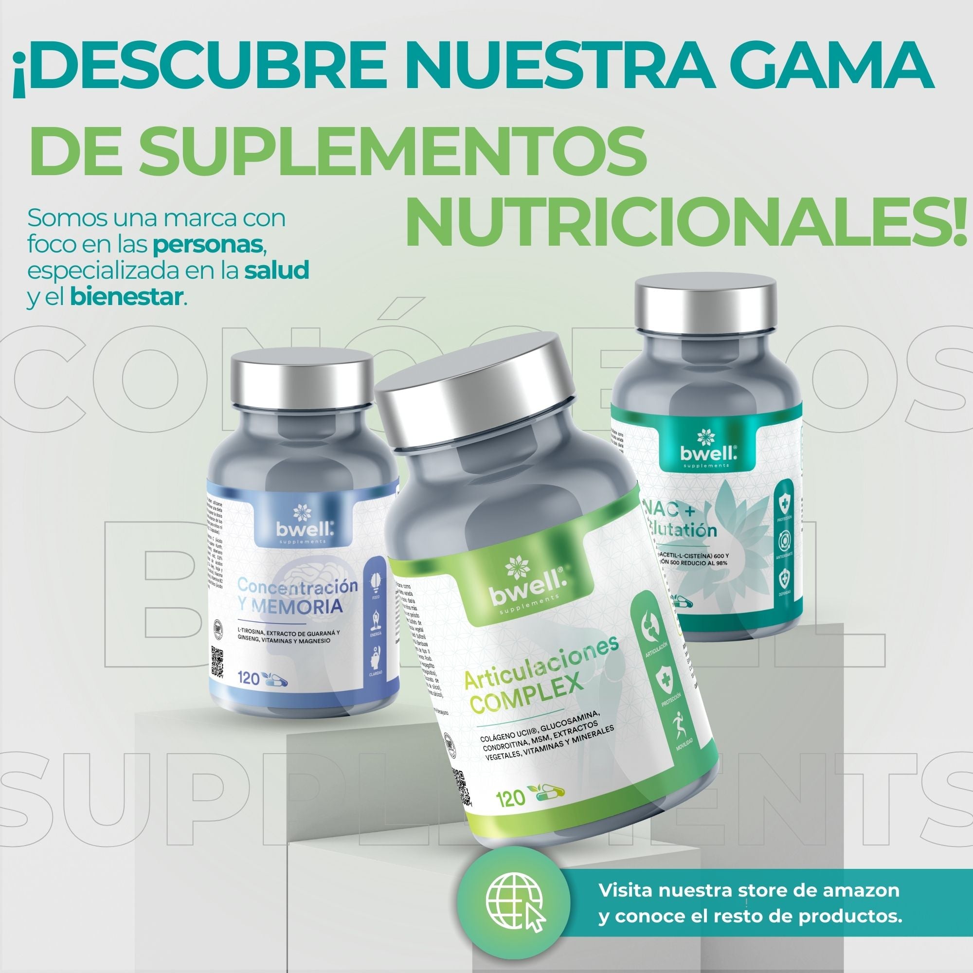 Colágeno Nuvicol-II® 40,50mg + Glucosamina 750mg, Condroitina 750mg, MSM - 120 cápsulas