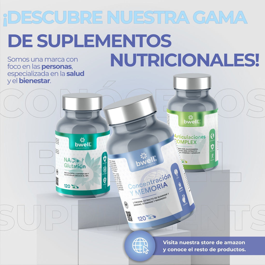 Concentración y Memoria | Guaraná 100mg & Ginseng 50mg + L-Tirosina 500mg - 120 cápsulas