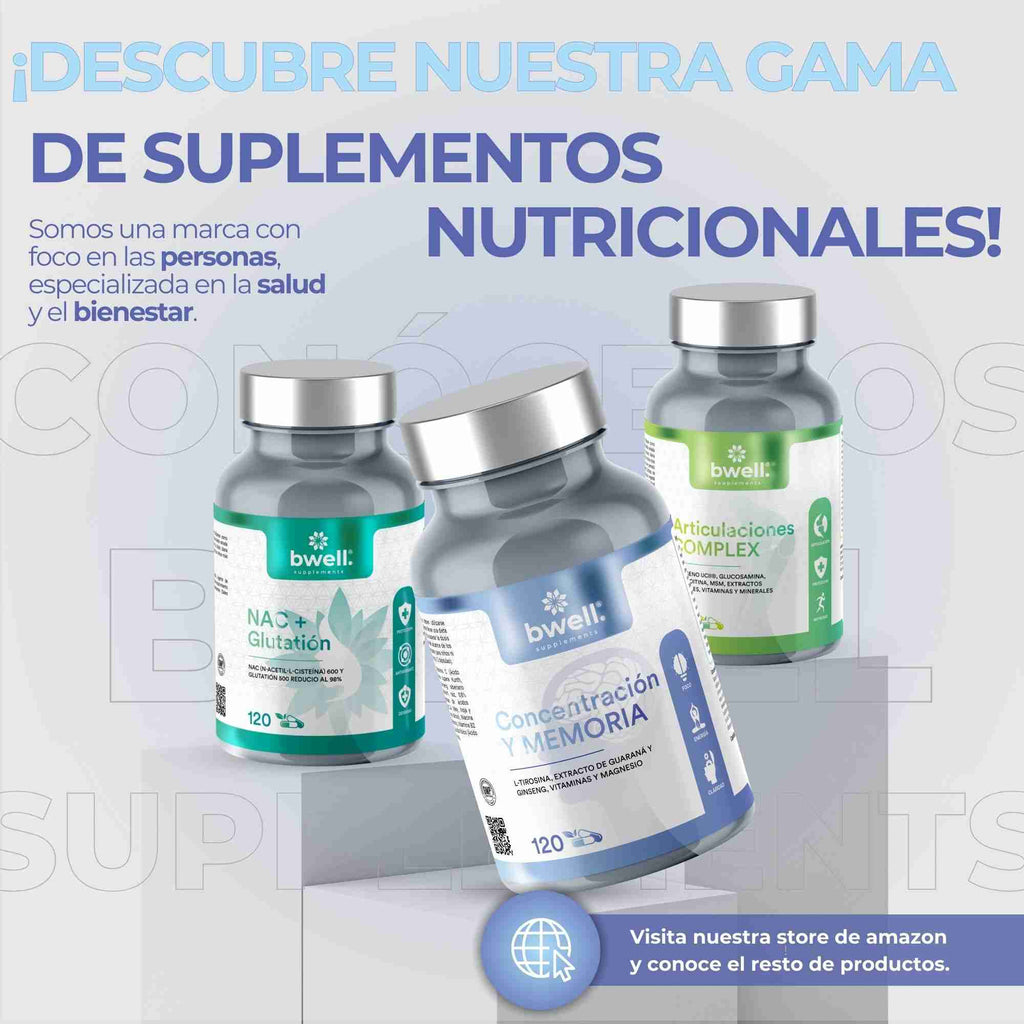 Concentración y Memoria | Guaraná 100mg & Ginseng 50mg + L-Tirosina 500mg - 120 cápsulas