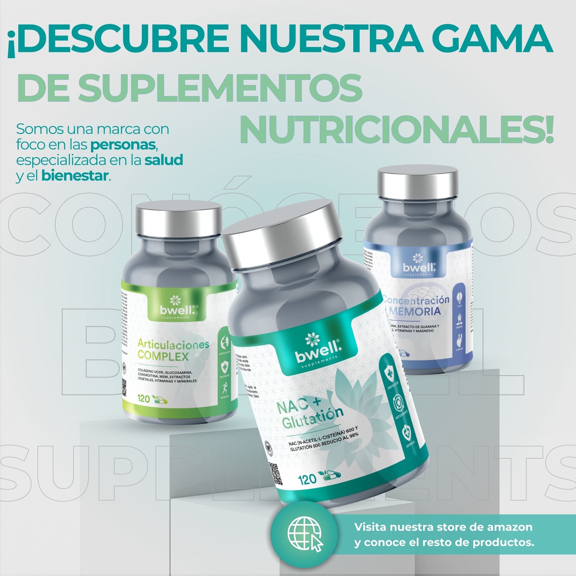 NAC (N-Acetilcisteína) 600mg + L-Glutatión reducido 500mg – 120 cápsulas