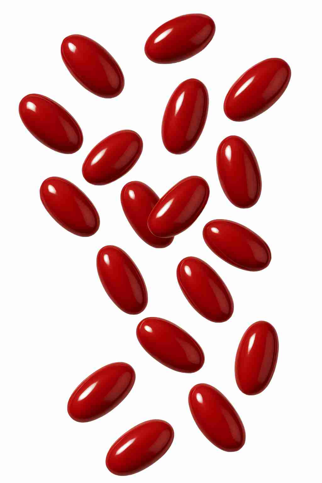 Perlas blandas color rojo de suplemento nutricional Bwell