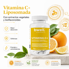 Vitamina C Complex LIPOSOMADA 1.000 mg con Extracto de Té Verde, Piña, Semillas de Uva y Cereza (Potente Antioxidante) – 60 cápsulas