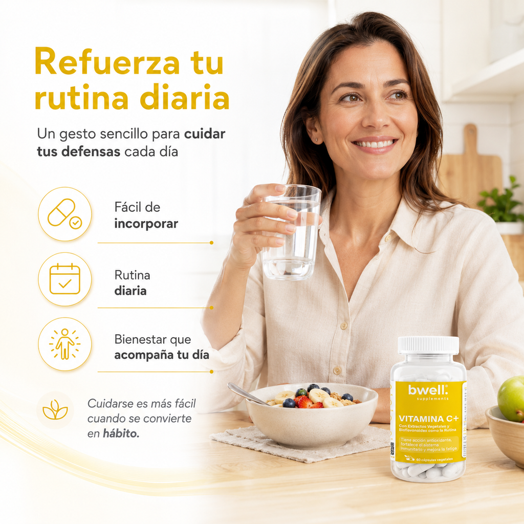 Vitamina C Complex LIPOSOMADA 1.000 mg con Extracto de Té Verde, Piña, Semillas de Uva y Cereza (Potente Antioxidante) – 60 cápsulas