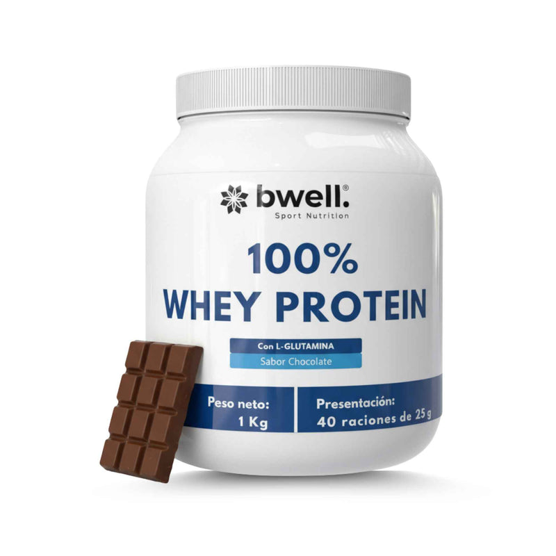 100% WHEY PROTEIN COMPLEX Con  L-Glutamina - Sabor Chocolate 1Kg | 40 raciones