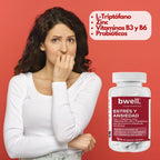 Estrés y Ansiedad Complex | L-Triptófano 500 mg con Vitaminas B3, B6, Zinc y Probióticos – 60 cápsulas