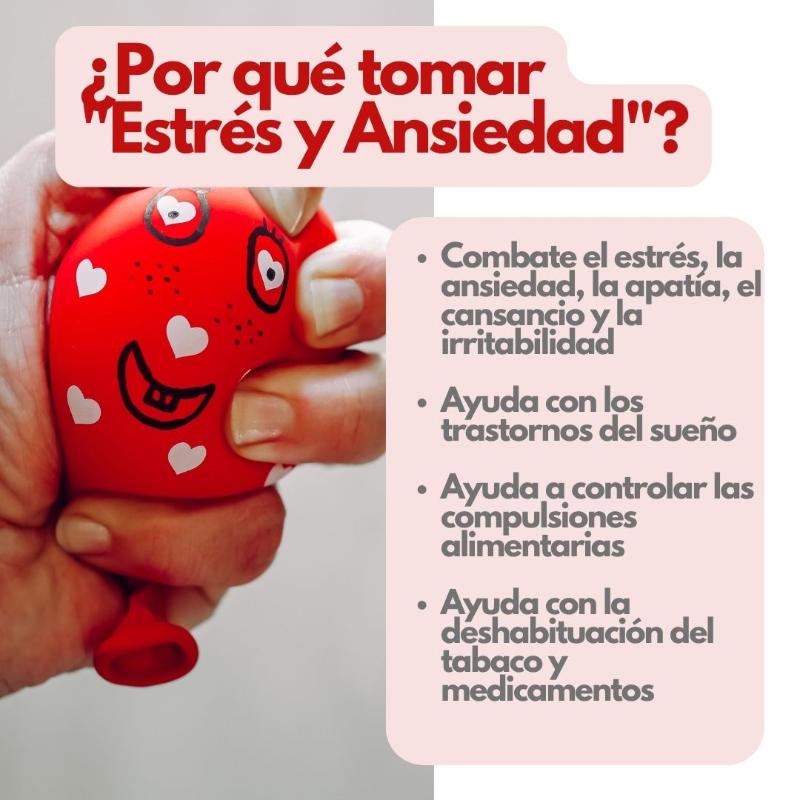 Estrés y Ansiedad Complex | L-Triptófano 500 mg con Vitaminas B3, B6, Zinc y Probióticos – 60 cápsulas