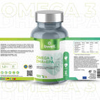 Omega 3 Complex 2000mg con DHA 1000mg + EPA 500mg y Vitamina E (Certificado IFOS 5 Star) - 120 cápsulas