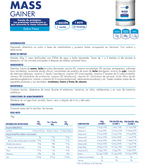 MASS GAINER COMPLEX Con VITAMINAS, TAURINA y CREATINA MONOHIDRATO 1Kg | 16 raciones- Sabor Fresa