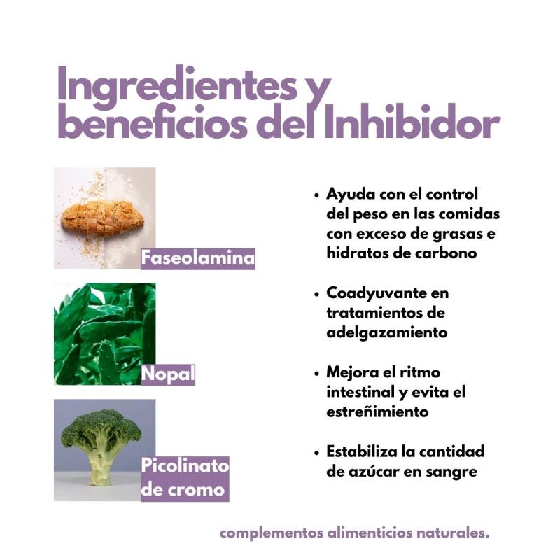 Inhibidor de Grasas e Hidratos con Faseolamina y Cromo (Ayuda al control de peso)– 30 cápsulas