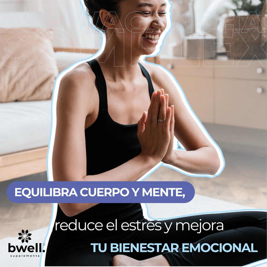 Ashwagandha Complex 600mg + L-Triptófano 600mg, Zinc y B6 (Combate estrés y ansiedad) – 120 cápsulas