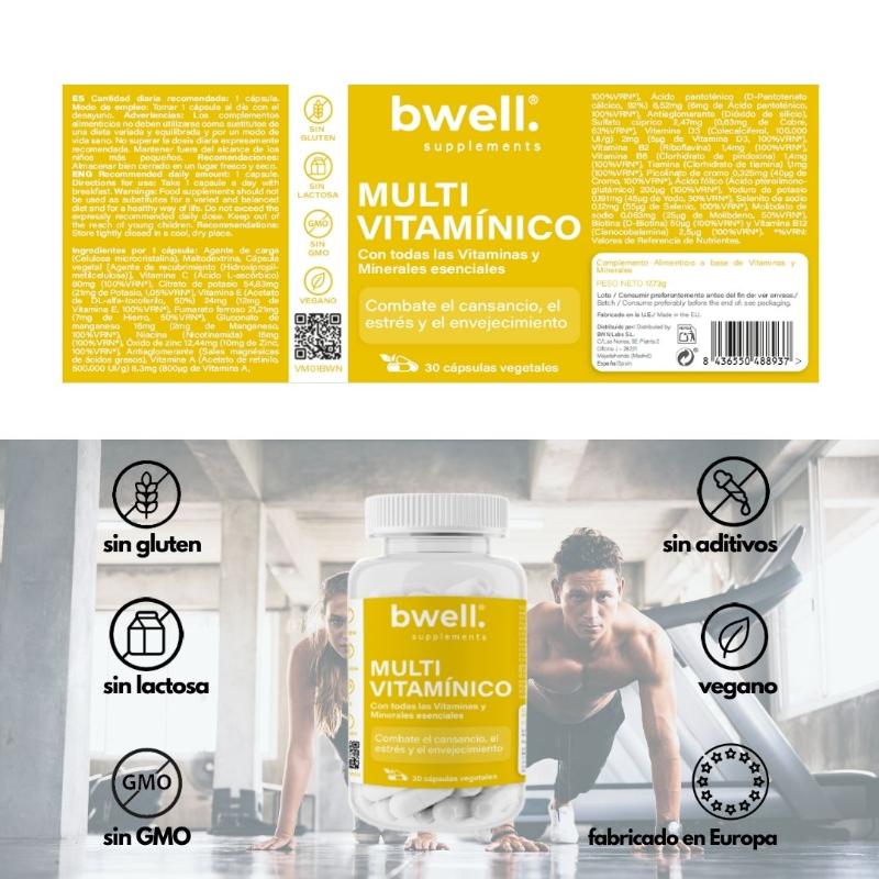 Multivitamínico | Todas las Vitaminas, Minerales Esenciales y Biotina (Refuerza tus defensas)– 30 cápsulas