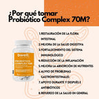 Probiótico Complex 70M con Glutamina, Manganeso y Vitamina B6 (Potente probiotico)– 30 cápsulas