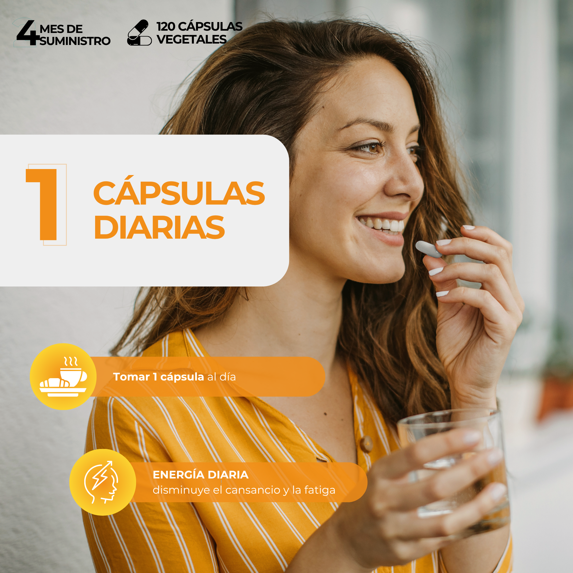 Magnesio Complex 197,5 mg con 3 sales (Marino, Gluconato y Citrato) + Vitaminas B6 y D3 – 120 cápsulas