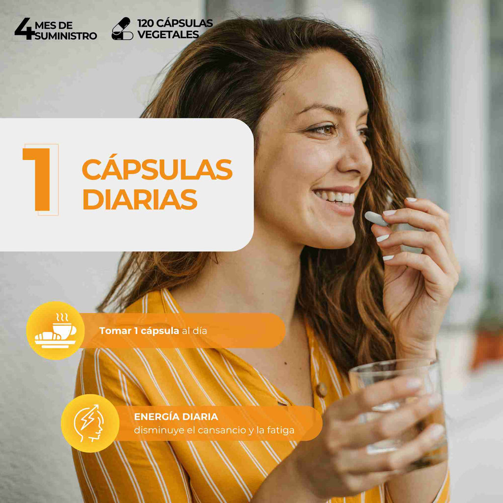 Magnesio Complex 197,5 mg con 3 sales (Marino, Gluconato y Citrato) + Vitaminas B6 y D3 – 120 cápsulas