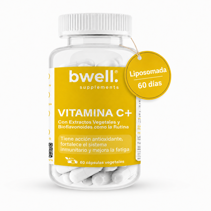 Vitamina C Complex LIPOSOMADA 1.000 mg con Extracto de Té Verde, Piña, Semillas de Uva y Cereza (Potente Antioxidante) – 60 cápsulas