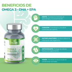 Omega 3 Complex 2000mg con DHA 1000mg + EPA 500mg y Vitamina E (Certificado IFOS 5 Star) - 120 cápsulas