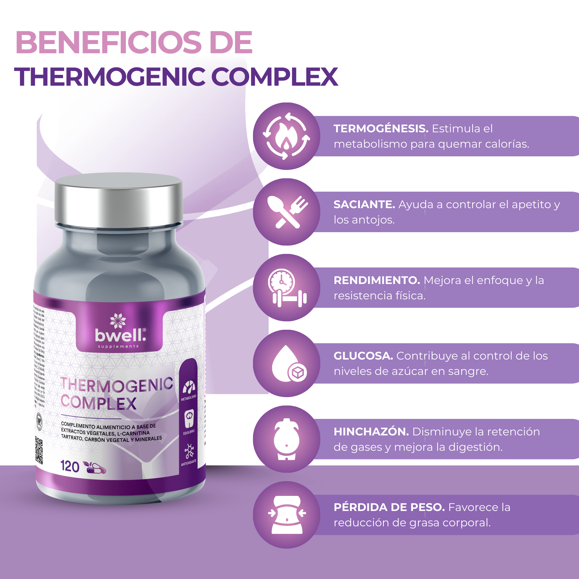 Thermogenic Complex | Sinetrol® Xpur 900mg + L-Carnitina y Extractos Naturales – 120 cápsulas