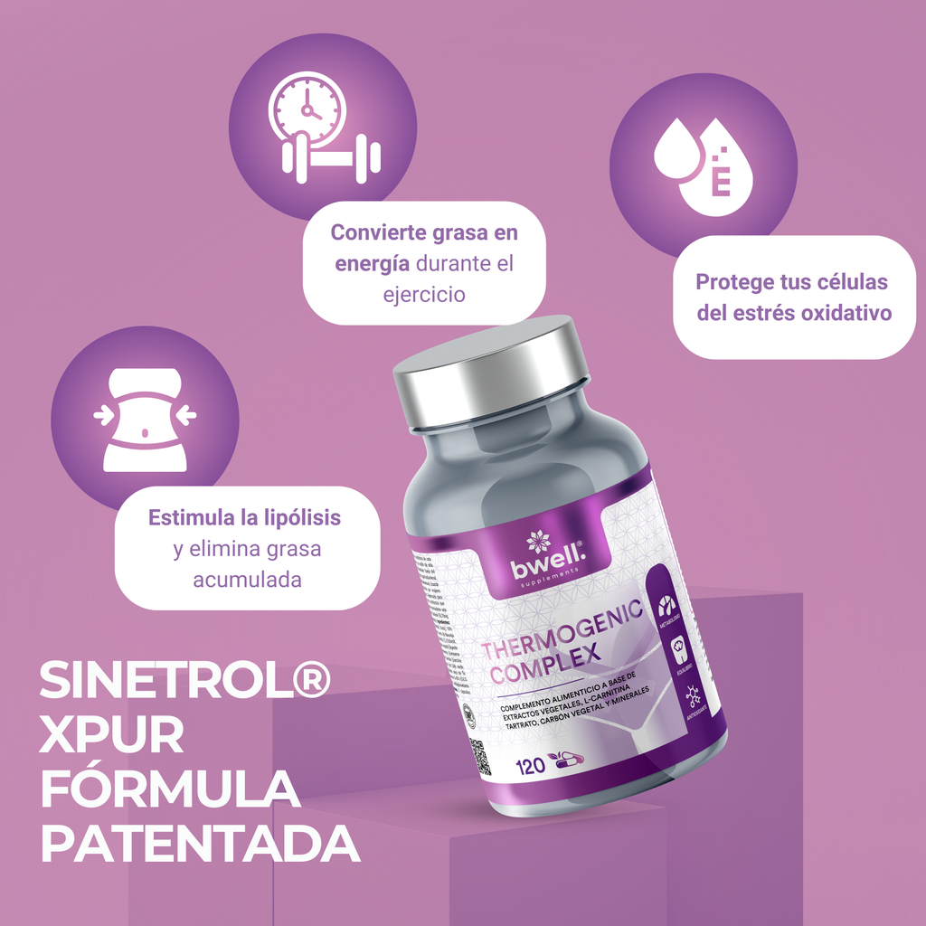Thermogenic Complex | Sinetrol® Xpur 900mg + L-Carnitina y Extractos Naturales – 120 cápsulas