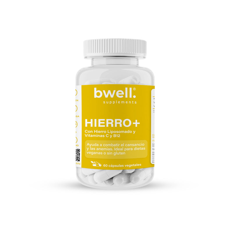 Hierro+ | Hierro Liposomado, Vitamina C y Vitamina B12 (Absorción superior)- 60 cápsulas