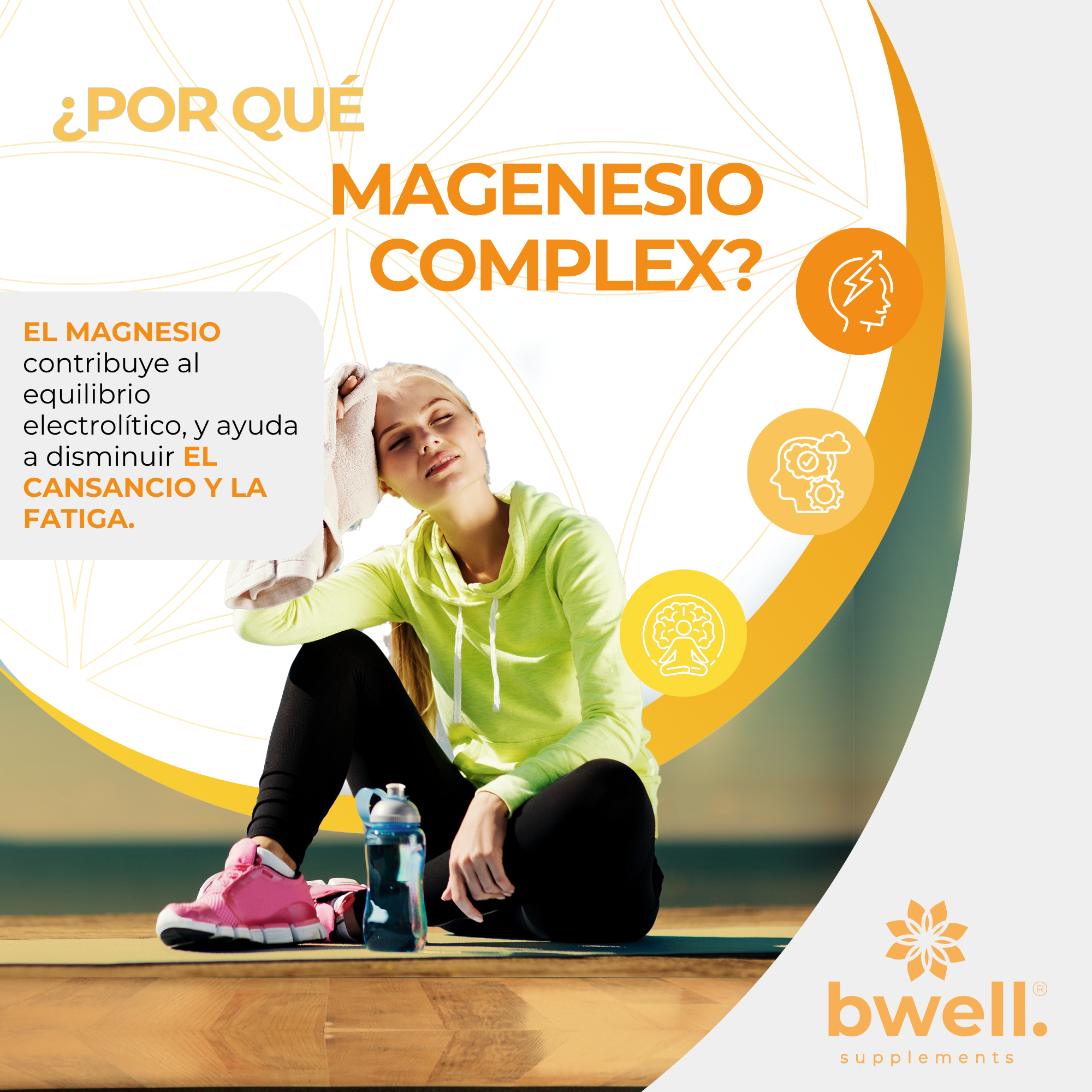Magnesio Complex 197,5 mg con 3 sales (Marino, Gluconato y Citrato) + Vitaminas B6 y D3 – 120 cápsulas