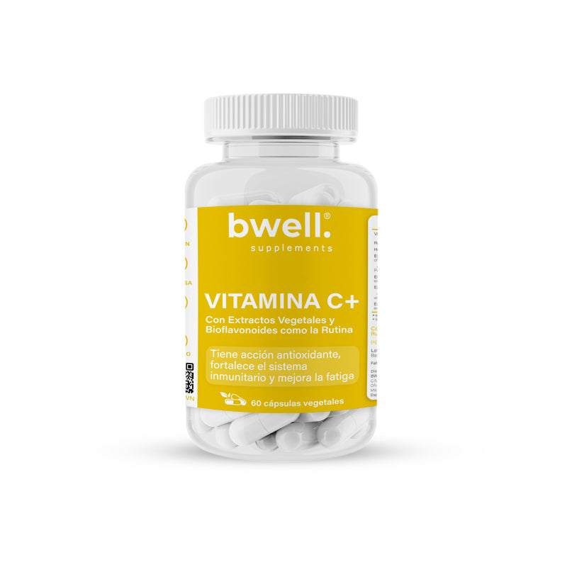 Vitamina C+ 1.000 mg con Extracto de Té Verde, Piña, Semillas de Uva y Cereza (Potente Antioxidante) – 60 cápsulas
